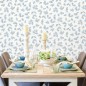 Evergreen Papel pintado Leaves blanco y azul Evergreen Papel pintado Leaves blanco y azul
