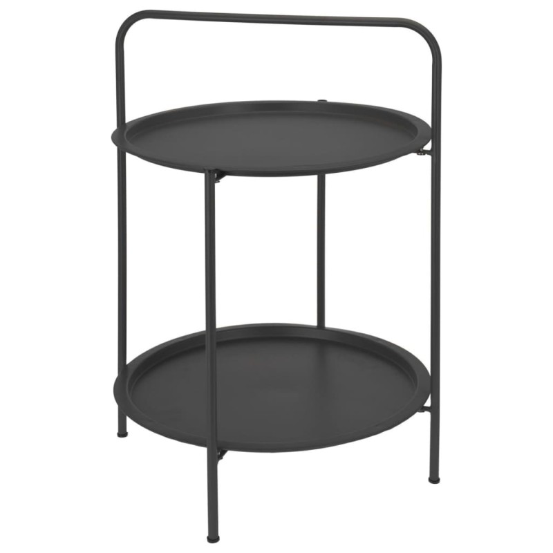 ProGarden Mesa redonda gris oscuro mate 50x66 cm ProGarden Mesa redonda gris oscuro mate 50x66 cm
