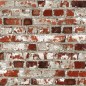 DUTCH WALLCOVERINGS Papel pintado ladrillos rojo