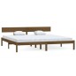 vidaXL Estructura de cama madera maciza pino marrón miel 200x200 cm