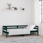 vidaXL Sofá cama de madera maciza de pino negro 80x200 cm vidaXL Sofá cama de madera maciza de pino negro 80x200 cm