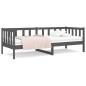 vidaXL Sofá cama madera maciza de pino gris 80x200 cm vidaXL Sofá cama madera maciza de pino gris 80x200 cm