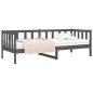 vidaXL Sofá cama madera maciza de pino gris 80x200 cm vidaXL Sofá cama madera maciza de pino gris 80x200 cm