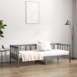 vidaXL Sofá cama madera maciza de pino gris 80x200 cm vidaXL Sofá cama madera maciza de pino gris 80x200 cm