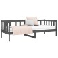 vidaXL Sofá cama madera maciza de pino gris 80x200 cm vidaXL Sofá cama madera maciza de pino gris 80x200 cm