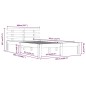 vidaXL Estructura de cama madera maciza gris 200x200 cm vidaXL Estructura de cama madera maciza gris 200x200 cm