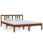 vidaXL Estructura de cama madera maciza marrón miel 140x200 cm vidaXL Estructura de cama madera maciza marrón miel 140x200 cm