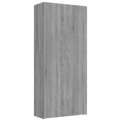 vidaXL Mueble zapatero madera contrachapada gris Sonoma 80x35,5x180 cm