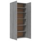 vidaXL Mueble zapatero madera contrachapada gris Sonoma 80x35,5x180 cm vidaXL Mueble zapatero madera contrachapada gris Sonoma 80x35,5x180 cm