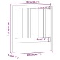 vidaXL Cabecero de cama madera maciza de pino negro 106x4x100 cm