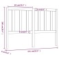 vidaXL Cabecero de cama madera maciza de pino 141x4x100 cm vidaXL Cabecero de cama madera maciza de pino 141x4x100 cm
