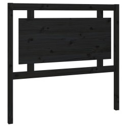 vidaXL Cabecero de cama madera maciza de pino negro 105,5x4x100 cm