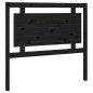 vidaXL Cabecero de cama madera maciza de pino negro 105,5x4x100 cm vidaXL Cabecero de cama madera maciza de pino negro 105,5x4x100 cm