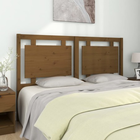vidaXL Cabecero de cama madera maciza pino marrón miel 155,5x4x100 cm