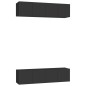 vidaXL Muebles de salón 4 uds madera ingeniería negro 60x30x30 cm vidaXL Muebles de salón 4 uds madera ingeniería negro 60x30x30 cm