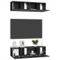 vidaXL Muebles de salón 4 uds madera ingeniería negro 60x30x30 cm vidaXL Muebles de salón 4 uds madera ingeniería negro 60x30x30 cm