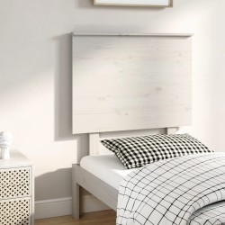 vidaXL Cabecero de cama madera maciza de pino blanco 79x6x82,5 cm