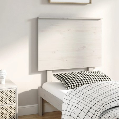 vidaXL Cabecero de cama madera maciza de pino blanco 79x6x82,5 cm