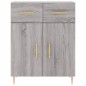 vidaXL Aparador alto madera contrachapada gris sonoma 69,5x34x180 cm vidaXL Aparador alto madera contrachapada gris sonoma 69,5x34x180 cm