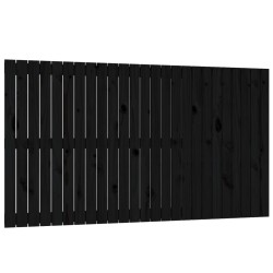 vidaXL Cabecero de cama de pared madera maciza pino negro 159,5x3x90cm