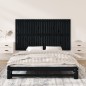 vidaXL Cabecero de cama de pared madera maciza pino negro 159,5x3x90cm vidaXL Cabecero de cama de pared madera maciza pino negro 159,5x3x90cm
