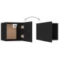 vidaXL Set de muebles de salón TV 6 pzas madera de ingeniería negro