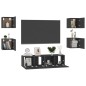 vidaXL Set de muebles de salón TV 6 pzas madera de ingeniería negro vidaXL Set de muebles de salón TV 6 pzas madera de ingeniería negro