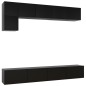 vidaXL Set de muebles de salón TV 5 pzas madera de ingeniería negro vidaXL Set de muebles de salón TV 5 pzas madera de ingeniería negro