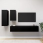 vidaXL Set de muebles de TV salón 4 piezas madera contrachapada negro