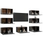 vidaXL Muebles de salón 7 pzas madera ingeniería gris 30,5x30x60 cm vidaXL Muebles de salón 7 pzas madera ingeniería gris 30,5x30x60 cm