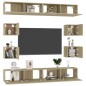 vidaXL Juego de muebles de salón 8 piezas roble Sonoma