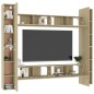 vidaXL Juego de muebles de salón 8 piezas roble Sonoma