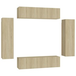 vidaXL Juego de muebles de salón 6 piezas roble Sonoma