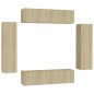 vidaXL Juego de muebles de salón 6 piezas roble Sonoma vidaXL Juego de muebles de salón 6 piezas roble Sonoma