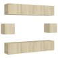 vidaXL Juego de muebles de salón 6 piezas roble Sonoma vidaXL Juego de muebles de salón 6 piezas roble Sonoma