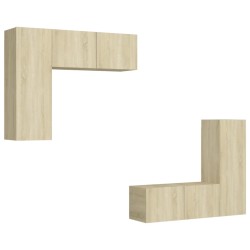 vidaXL Juego de muebles de salón 4 piezas roble Sonoma