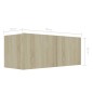 vidaXL Juego de muebles de salón 8 piezas roble Sonoma