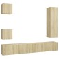 vidaXL Juego de muebles de salón 5 piezas roble Sonoma