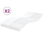 vidaXL Colchones de espuma 2 uds 7 zonas dureza 20ILD blanco 80x200 cm vidaXL Colchones de espuma 2 uds 7 zonas dureza 20ILD blanco 80x200 cm