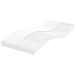 vidaXL Colchones de espuma 2 uds 7 zonas dureza 20ILD blanco 80x200 cm
