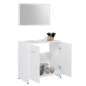 vidaXL Juego muebles de baño 3 pzas madera de ingeniería blanco vidaXL Juego muebles de baño 3 pzas madera de ingeniería blanco