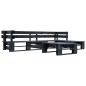 vidaXL Set de muebles de palés para jardín 4 piezas madera negro vidaXL Set de muebles de palés para jardín 4 piezas madera negro