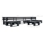 vidaXL Set de muebles de palés para jardín 6 piezas madera negro vidaXL Set de muebles de palés para jardín 6 piezas madera negro