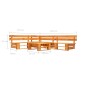 vidaXL Set de muebles de palets de jardín 4 pzas madera marrón miel vidaXL Set de muebles de palets de jardín 4 pzas madera marrón miel