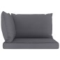 vidaXL Juego de muebles de jardín 6 piezas con cojines gris antracita vidaXL Juego de muebles de jardín 6 piezas con cojines gris antracita