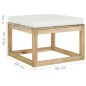 vidaXL Reposapiés de jardín con cojín madera de pino impregnada verde vidaXL Reposapiés de jardín con cojín madera de pino impregnada verde
