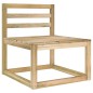 vidaXL Set de muebles de jardín 3 piezas con cojines verdes