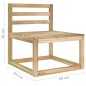 vidaXL Set de muebles de jardín 3 piezas con cojines verdes