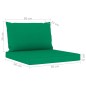 vidaXL Set de muebles de jardín 3 piezas con cojines verdes