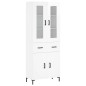 vidaXL Aparador alto madera contrachapada blanco brillo 69,5x34x180 cm vidaXL Aparador alto madera contrachapada blanco brillo 69,5x34x180 cm